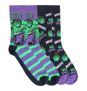 Marvel Men's Printed Socks Hulk 2 Pack - Size 7-11