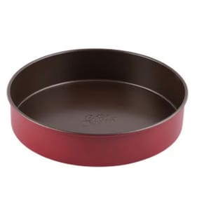 Betty Crocker 24x5 cm Non-Stick Baking Round Pan - Black and Red