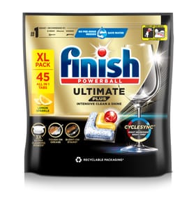 Finish Ultimate Plus Intensive Clean & Shine Dishwasher Tablets Lemon 45 Tabs