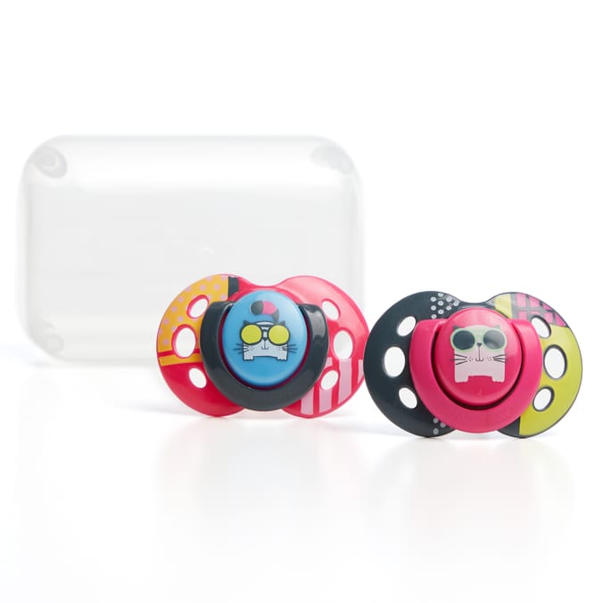 Tommee Tippee Fun Soother 2 Pack 18-36m Patterned - Cats