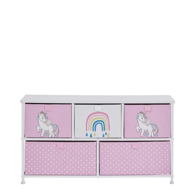 Liberty House Toys Kids Unicorn 5 Drawer Storage Chest