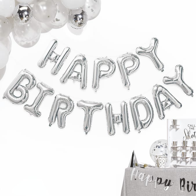 Let's Party Happy Birthday Balloon Banner