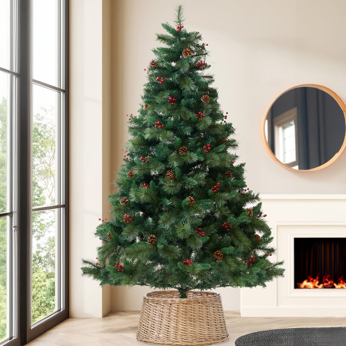 Festive Feeling Premium Pine Berry Tree 7ft