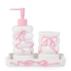 Bath Bow Bathroom Soap Dispenser, Tumbler & Tray