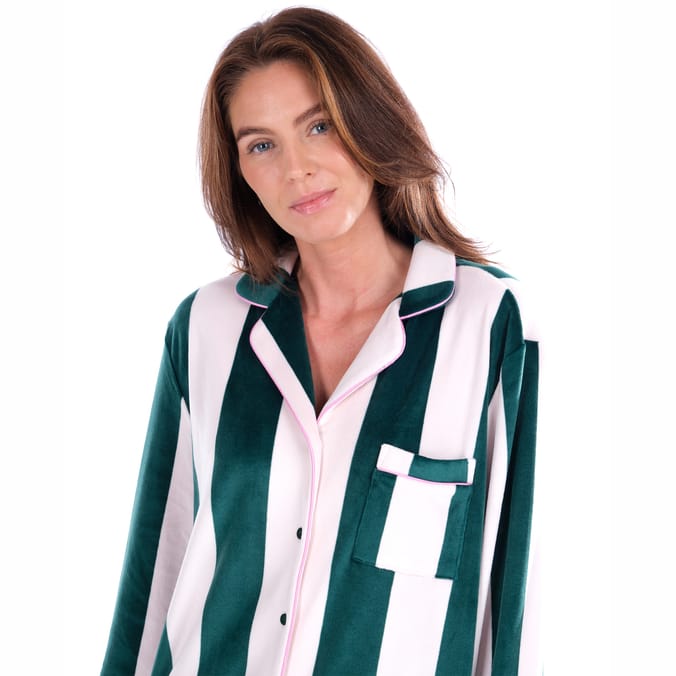 Originals Ladies Pink & Green Striped Pyjamas
