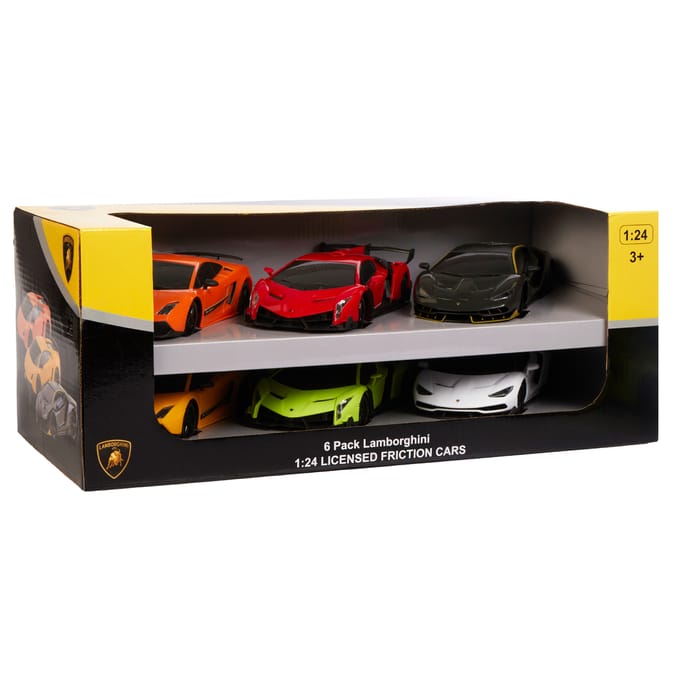 6 Pack Lamborghini 1:24 Licensed Friction Cars