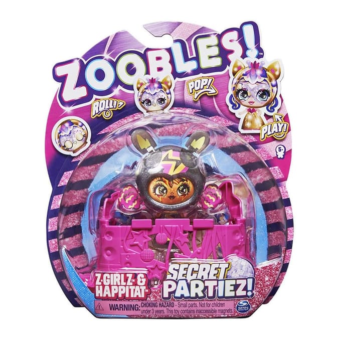 Zoobles Secret Partiez Z-Girlz & Happitat Figure