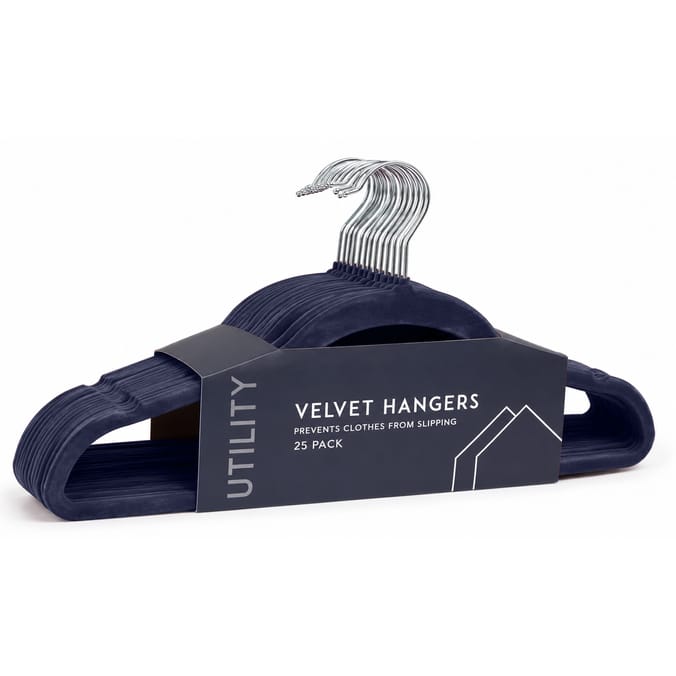 Utility 25 Non-Slip Velvet Hangers
