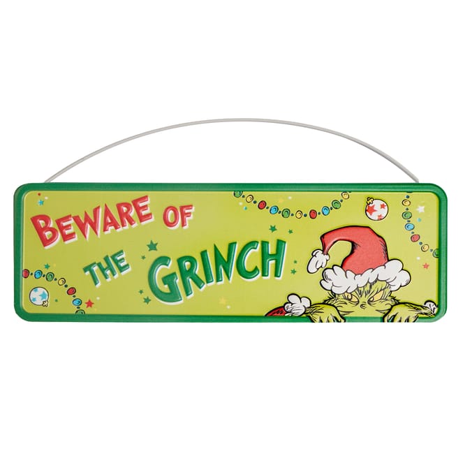 Beware Of The Grinch Sign