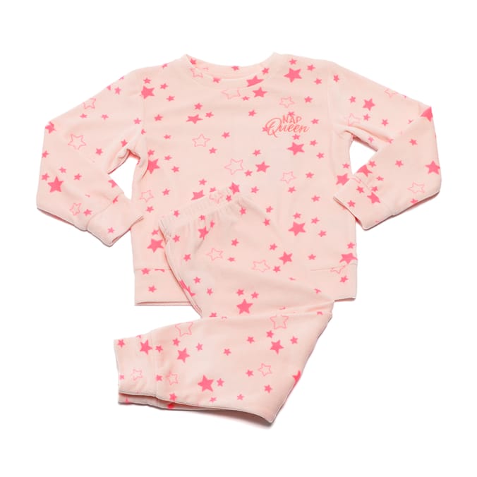 Jeff & Co By Jeff Banks Girls Fleece Star Pyjama Set