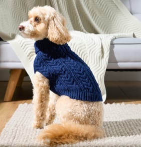 My Pets Cable Knit Jumper Navy