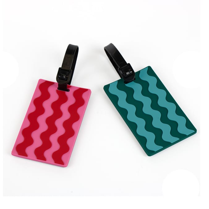 Travel Luggage Tags 2 Pack - Waves