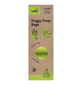 My Pets Biodegradable Doggy Poop Bags 15s 6 Pack