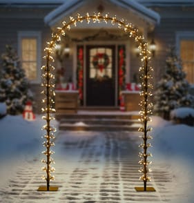 Prestige Mains Operated LED Light-Up Starburst Door Arch 2.3m