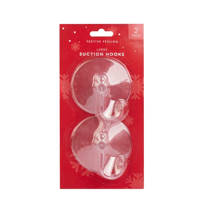 Festive Feeling Large Suction Hooks 2 Pack