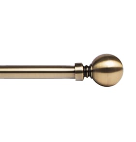 Home Collections Extendable Metal Curtain Pole 1.2-2.1m - Antique Brass