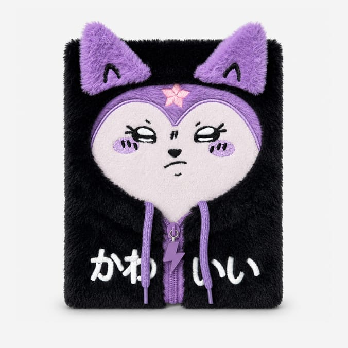 Kawaii Dreamer Plush A5 Notebook - Cat