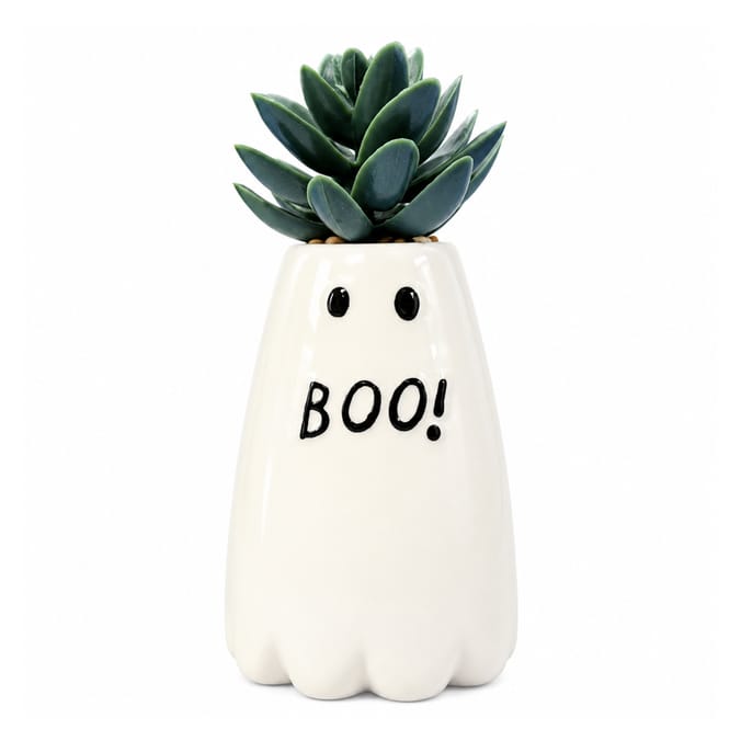 Mini Artificial Halloween Plant - Ghost