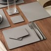 Home Collections Cork Back Place Mats And Coaster Set 8 Pack - Grey