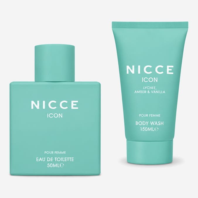 Nicce Icon For Her Eau De Toilette & Body Wash Gift Set - Lychee Amber & Vanilla