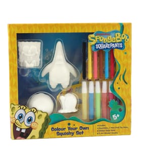 Spongebob Squarepants Colour Your Own Squishy Set