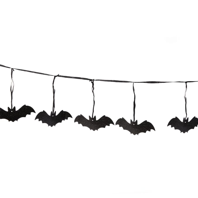 Haunted House 3 Metre Glitter Bunting - Bat