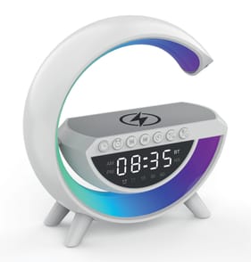 Equatech Rechargeable LED Wireless Charging Speaker with Alarm Clock
