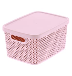 Diamond 3.5L Storage with Lid  - Pink