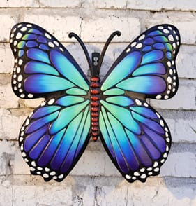 Jardin Metal Hanging Butterfly - Blue