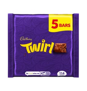 Cadbury Twirl Milk Chocolate 5 Pack Multipack 107.5 g
