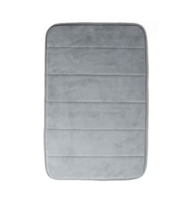 Home Collections Luxury Memory Foam Bath Mat - Grey