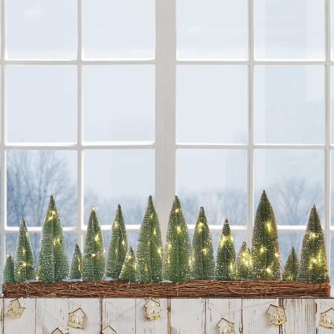 Festive Feeling 80 LED Pre-Lit Bristle Tree