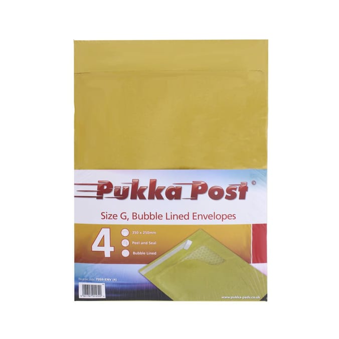 Pukka Post 100 Bubble Lined Envelopes - Size G