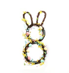 Hoppy Easter Bunny Wreath Decoration - Multi-Colour