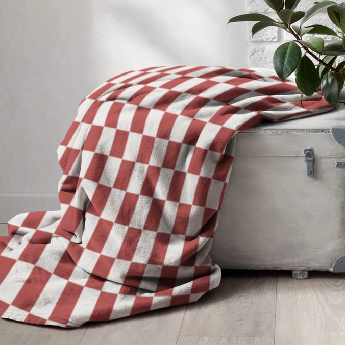 Check Fleece Throw