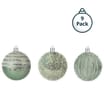 Frosted Spirit 8cm Hand Decorated Christmas Baubles 9 Pack