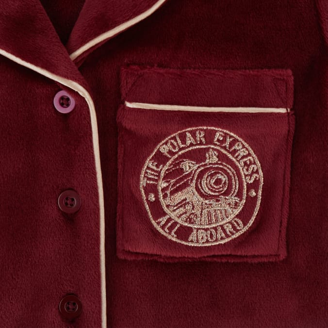 Burgundy Polar Express Baby Pyjamas