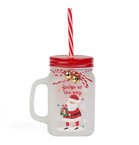 Sleigh Bells Character Mason Jar - Santa