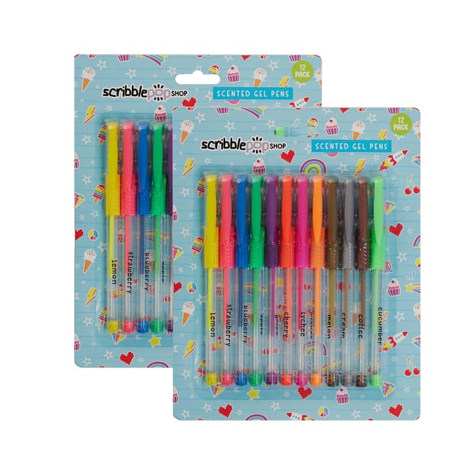 Scribble Pop Shop Scented Gel Pens 12 Pack x2