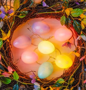 Hoppy Easter Easter Egg String Lights