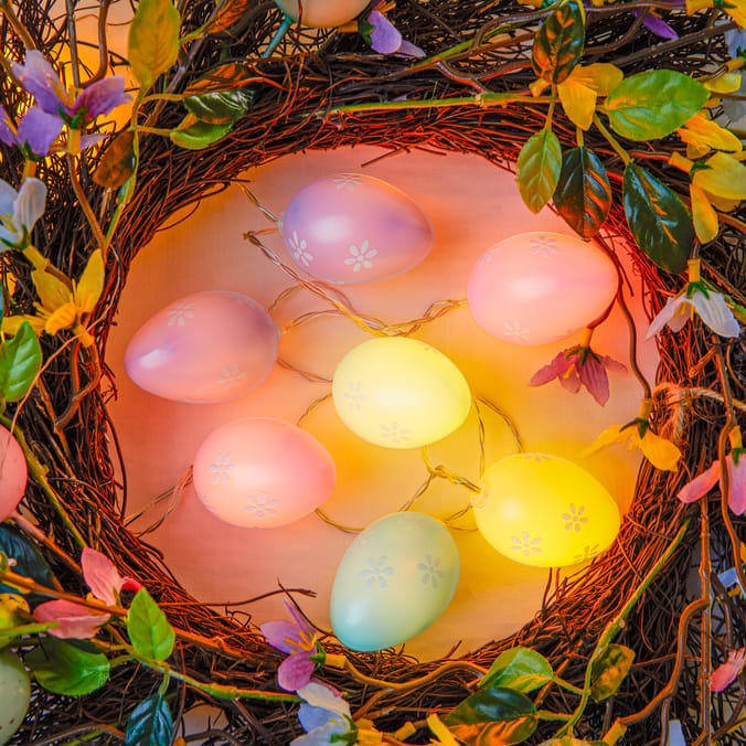 Hoppy Easter Easter Egg String Lights