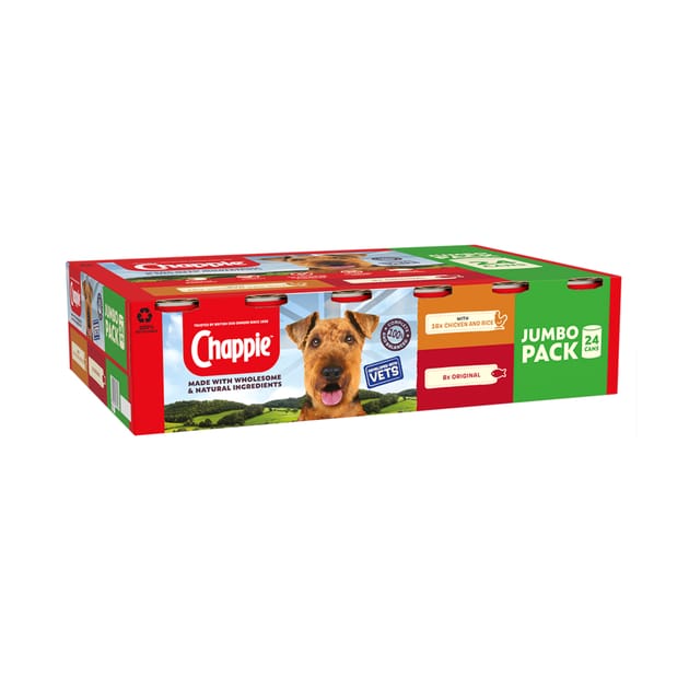 Chappie Adult Favourites in Loaf Wet Dog Food Tins 24 x 412g