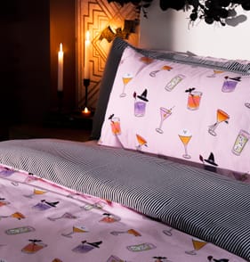 Hallow Scream Halloween Cocktail Duvet Set
