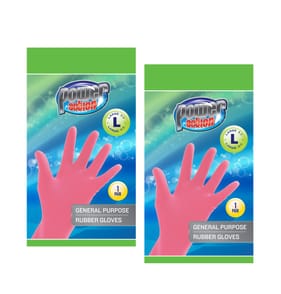 Power Action General Purpose Rubber Gloves - Large x2