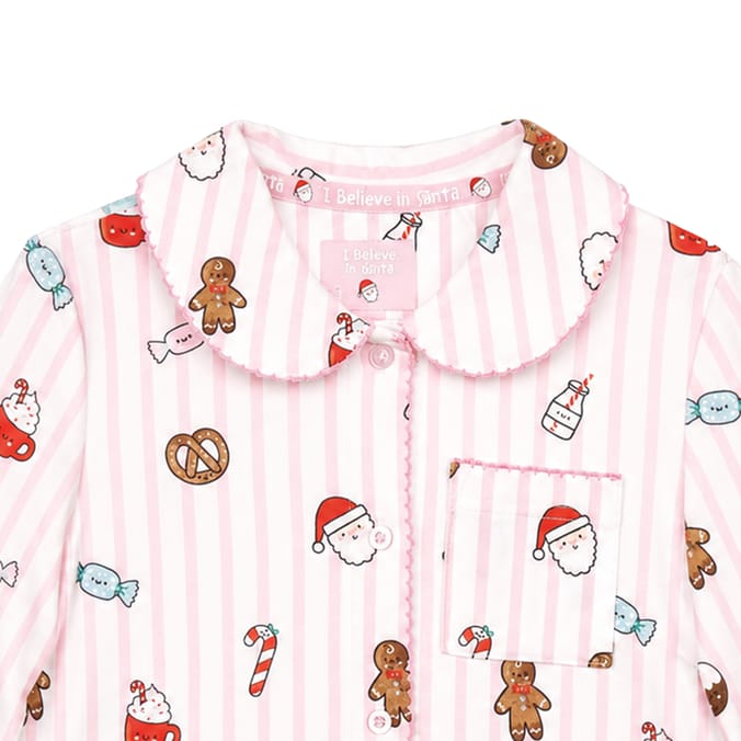 Sleigh Bells By Originals Pink Stripe Pyjamas