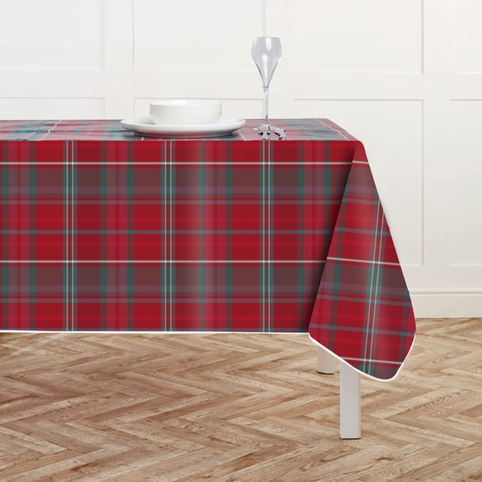 Festive Feeling Wipe Clean Table Cloth - Tartan 