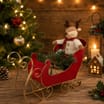 Sleigh Bells Sleigh With Reindeer Decoration