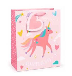 Let's Party Pink Unicorn Gift Bag