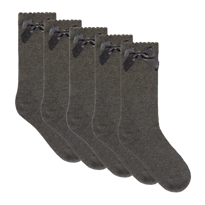 Originals Grey Bow Socks 5 Pack
