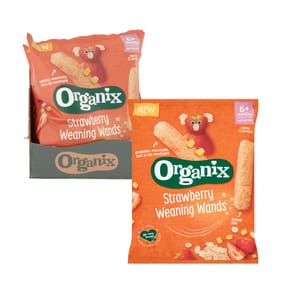 Organix Strawberry Weaning Wands 6+ Months 25g x5